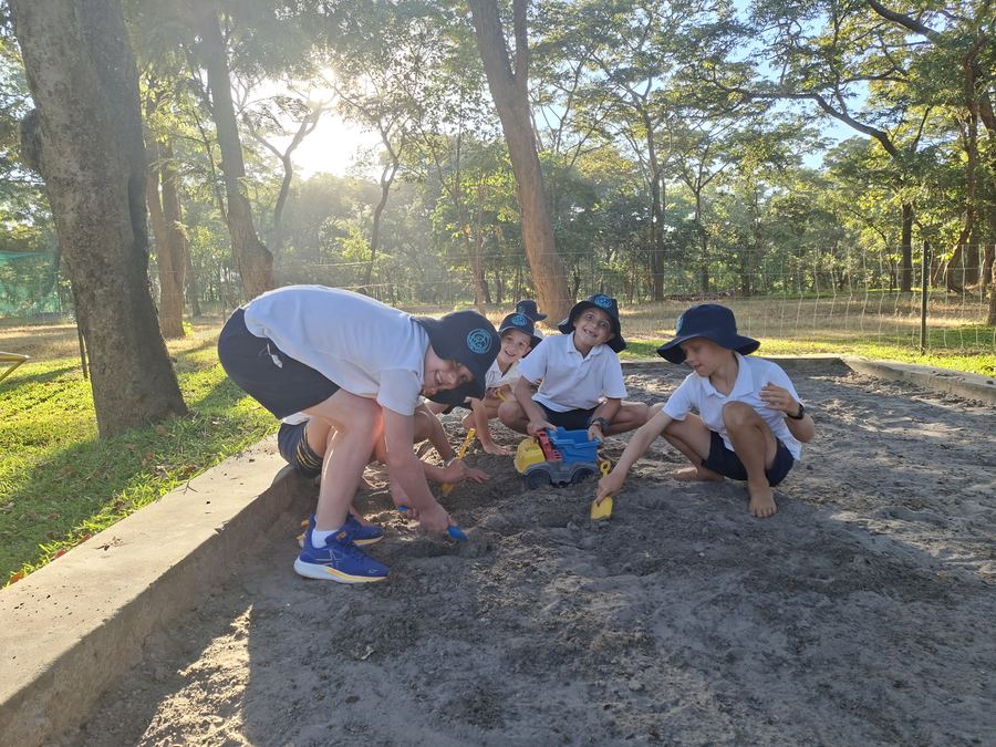 Playing in the sandpit