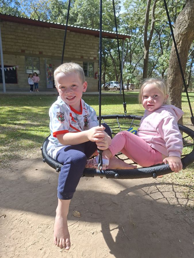 Children on the swing